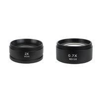 Accessoires pour télescopes Objectif de caméra auxiliaire for Microscope WD165 0,5X 0,7X 2,0X for Microscope à Zoom stéréo, lentille Barlow Oculaire pour télescope(2.0X 0.7X)