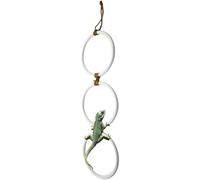 Accessoires pour terrarium de serpent du maïs | Anneaux d'escalade pour reptiles - Jeu interactif avec anneau chaîne décorative pour terrariums d'animaux exotiques et amphibiens