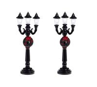 Accessoires pour Village de Noël - MODELE A - Lampadaires lumineux - PVC - 0.16 kg