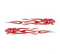 Accessoires pour voiture Flamme Réfléchissants 35x5cm Durables(Red)