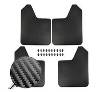 Accessoires pour Voiture pour Skoda Universal Barrier Traps Mud Barriers Splash Protectors Fender Flames Effet Fibre Carbone Pièces Rechange(4Pcs-Carbon Fiber)