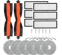 Accessoires pour Xiaomi Robot Vacuum S20+, comprend 2 brosses principales, 6 brosses latérales, 6 filtres HEPA, 6