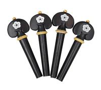 Accessoires Professionnels Pour Violon Chevilles De Réglage Pour Violon En Ébène Sculpté 4 Pièces Boutons Trou Ouvert Accessoires Dinstruments À Cordes(White Shells)