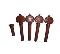 Accessoires Professionnels Pour Violon Chevilles De Violon Sculptées En Bois Jujube 4 Pièces Avec Goupille Dextrémité(Light Yellow)