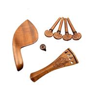 Accessoires Professionnels Pour Violon Motifs Sculptés En Bois De Jujube 1 Ensemble Pièces Violon Raccords Cordier Chevilles Réglage Broches Dextrémité(3/4)