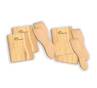 Accessoires raclette pour 4 personnes - LITTLE BALANCE - Set 4 spatules + 4 planchettes bois