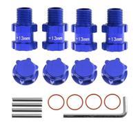 Accessoires RC pour Arrma 3S pour Granite Mega pour Senton 1/10 Kit De 4 Adaptateurs Moyeu Roue pour Voiture RC Élargisseur 14 Mm À 17 Mm Et Rallonge 13 Mm(Blue)