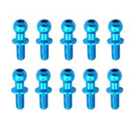 Accessoires RC Pour Tamiya TT01 TT02 Pour Sakura D5 1/10 10 Pièces De Rechange Pour Voiture De Dérive RC Vis À Tête Sphérique Hexagonale En Métal M3 Universelles(Blue)