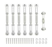 Accessoires RC Pour Traxxas Pour Slash 4X4 Pour VXL 2WD Pour Rustler Pour Stampede Pour Hoss 1/10 RC Mise À Niveau Voiture Tendeurs Métal Cambrure Biellette Ensemble Liaison(Silver)