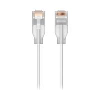 Ubiquiti UACC-Cable-Patch-EL-0.15M-W-24 Câble patch UniFi avec embouts translucides RJ45 et prise en charge Etherlighting lorsqu'il est associé à la commutation UniFi Pro Max, 0,15 m, blanc, pack de 2