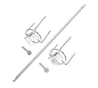 Accessoires rotatifs en acier inoxydable pour rôtir le poulet - Accessoires de barbecue pour barbecue en plein air - Ensemble de préparation des aliments et outils de four électroniques stables