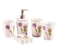 Accessoires Salle de Bain Ensemble Salle de Bain Ensemble De Salle De Bain Maison Lavande Accessoires En Céramique Ensemble De Cinq Pièces Produits De Lavage Ensemble De Bain De Style Européen Ensembl
