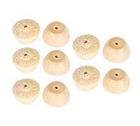 Accessoires sculptés en Bois de pêcher Ornements en Bois Naturels fabriqués à la Main Bijoux Pendentifs pour Bracelets Colliers Artisans 10 pièces Bois de pêcher 1,8 x 1,8 x 1,2 cm
