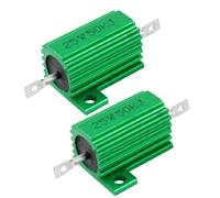 Accessoires spécialisés 25W 50K Résistances fixes Ohm Vert Résistances bobinées en aluminium Résistances 2 Pcs