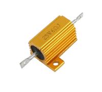 Accessoires spécialisés 25W% réparation de haut-parleur 6 ohms résistance de ton or accessoires de réparation de haut-parleur en aluminium résistances de coque