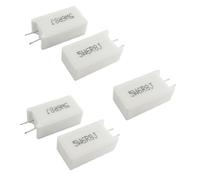 Accessoires spécialisés 5 pièces résistances fixes 5W 6.8 Ohm 5% plomb radial céramique ciment résistances simples résistance de puissance