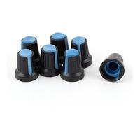Accessoires spécialisés 7 pièces noir résistances variables bouton w pointeur bleu 6mm potentiomètres à arbre moleté for potentiomètre