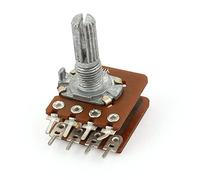 Accessoires spécialisés B50K 50Kohm résistances variables 6mm arbre moleté Double potentiomètres coniques linéaires potentiomètre rotatif