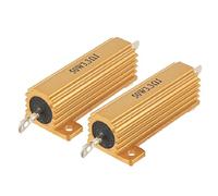 Accessoires spécialisés Lot de 2 résistances de boîtier en aluminium doré montées sur onglets à vis 5% 3,3 ohms