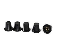 Accessoires spécialisés Potentiomètre en métal Résistances variables Boutons de commande Capuchons 6mm Trou Dia Potentiomètres 5pcs Noir