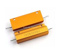 Accessoires spécialisés RX24 100W 200R 200RJ coque métallique aluminium or résistance haute puissance résistance doré dissipateur de chaleur résistance 100 Watt 200 ohm