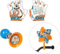 Accessoires Star Wars pour vélo ; gants, corne et moulin
