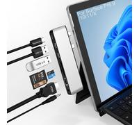 Accessoires Surface Pro 9,Station d'accueil Surface Pro 9 avec HDMI 4K,USB-C Thunderbolt 4 (Display+Data+100W PD),2 USB 3.0,Audio 3.5mm,Lecteur de Cartes SD/TF pour Surface Pro 9/Pro X.[M453]