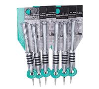 Accessoires Tournevis 6 Pièces, Embouts Croix en Acier Chrome Vanadium, Manche Long et Léger - Haute Dureté HRC52-54, Résistance à l’Usure, Parfait pour Réparations Précises