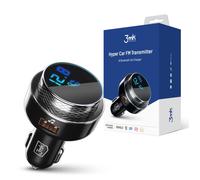 3mk Transmetteur FM Hyper Car Bluetooth – Chargeur allume-cigare USB Quick Charge 30W Noir