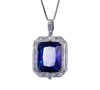 Accessoires Vintage 16 * 20 mm Emerald Sapphire Paraiba Tourmaline Pendant Collier pour N Gemstone Lab Diamond Cocktail Bijoux