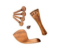 Accessoires Violon Débutant Ensemble D'accessoires Pour Violon 4/4 En Bois De Jujubier Sculpté(Style 1)