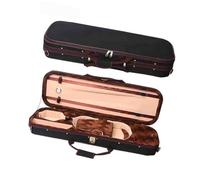 Accessoires Violon Débutant Étui Carré En Mousse Pour Violon 4/4 3/4 1/2 1/4 1/8 Noir Et Or Avec Hygromètre(4/4)