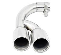 Accessoires Voiture 1 Pièces Embout D'échappement Embout De Silencieux Double Sortie 55mm Buse D'entrée D'échappement Pour BMW Pour Série 3 Pour F30 316i 2013-2016 Gorge Queue(Argent)