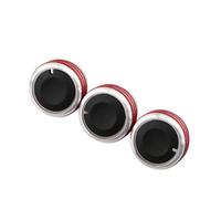 Accessoires Voiture Lot De 3 Boutons Climatisation Pour Ford Pour Focus 2 Pour MK2 Pour MK3 ST RS Pour Mondeo Intérieurs Trim(Upgrade Red)