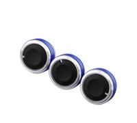 Accessoires Voiture Lot De 3 Boutons Climatisation Pour Ford Pour Focus 2 Pour MK2 Pour MK3 ST RS Pour Mondeo Intérieurs Trim(Upgrade Blue)