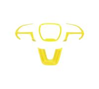 Accessoires Voiture Pour Dodge Pour Charger Pour Challenger 2015-2022 Accessoires Couverture Décoration Volant Voiture Moulage Intérieure(Jaune)