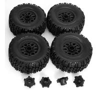 Accessoires voitures RC Compatible Avec ARRMA Pour Mojave Pour UDR Pour Yikong RC Pièces Détachées Accessoires 4 Pièces Pneus De Roue Pour Camion Short Course À Hexagone 12 Mm Et 14 Mm(Black)