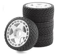 Accessoires voitures RC Compatible Avec ARRMA Pour Traxxas Pour Team Pour Losi Pour Kyosho Pour HPI 1/7 1/8 RC Voiture Tout-terrain Pièces Détachées 4 Pneus 100 Mm Jantes Hexagones 17 Mm(Silver)