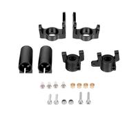 Accessoires voitures RC Compatible Avec Axial SCX10 II 90046 90047 RC Pièces Détachées Fusées De Direction Avant En Métal Kit De Verrouillage D'essieu Arrière Avec Pour Porte-moyeu En C(Black)