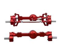 Accessoires voitures RC Compatible Avec MN 99S Pour MN Pour MN99S Pour MN98 D90 D91 D99 D99S MN90 1/12 RC Amélioration De Voiture Pièce Kit D'essieux Portiques Avant Et Arrière En Métal(Red)