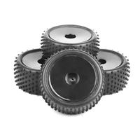 Accessoires Voitures RC Compatible avec Tamiya DF02 DF03 pour TT02B 1/10 RC Voiture Télécommandée À Quatre Roues Motrices Pneus Tout-Terrain(Black)