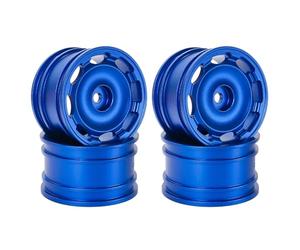 Accessoires Voitures RC Compatible avec Tamiya M03 M04 M05 M06 M07 MB-01 XM-01 1/10 Pièces De Mise À Niveau Voiture De Course RC Drift on-Road 4 Moyeux De Jantes Métalliques De 42 Mm(Blue)