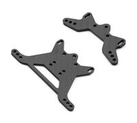 Accessoires Voitures RC Compatible avec Tamiya pour TT-02B 1/10 RC pour Buggy Car Upgrades Pièces pour Châssis en Fibre De Carbone Motif Amortisseur Avant Arrière