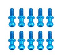 Accessoires Voitures RC Compatible avec Tamiya pour TT01 pour TT02 pour Sakura 1/10 RC Car Parts pour Accessoires Universels 10 Pièces M3 Vis À Tête Sphérique Hexagonale en Métal(Blue)