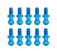 Accessoires Voitures RC Compatible avec Tamiya pour TT01 pour TT02 pour Sakura 1/10 RC Drift Car Pièces De Mise À Niveau, Accessoires 10 Pièces M3 Vis À Tête Sphérique Hexagonale en Métal(Blue)