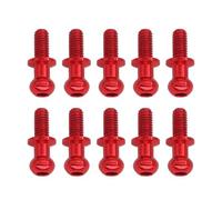 Accessoires Voitures RC Compatible avec Tamiya pour TT01 pour TT02 pour Sakura 1/10 RC Drift Car, Pièces De Mise À Niveau, Accessoires 10 Pièces M3 Vis À Tête Sphérique Hexagonale en Métal(Red)