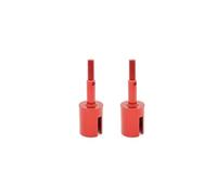Accessoires Voitures RC Compatible avec Tamiya pour TT01 TT01E pour TT02 pour TT02B 1/10 RC Pièces De Personnalisation Accessoires 2 Pièces Coupe D'axe De Roue en Métal(Red)
