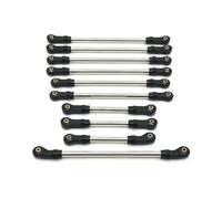 Accessoires voitures RC Compatible Avec WLtoys 104006 104010 104020 104026 1/10 RC, Mise À Niveau De Voiture, Pièces De Modification, Accessoires, Biellette De Direction Complète En Métal(Black)