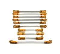 Accessoires voitures RC Compatible Avec WLtoys 104006 104010 104020 104026 1/10 RC, Mise À Niveau De Voiture, Pièces De Modification, Accessoires, Biellette De Direction Complète En Métal(Yellow)