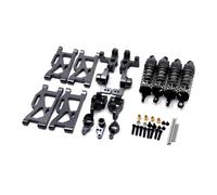 Accessoires Voitures RC Compatible avec Wltoys 144001 1 RC Car Upgrade Parts Direction en Métal pour Base De Bras Oscillant Moyeu Arrière pour Siège Amortisseur